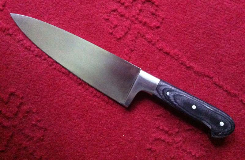 stain less steel chef  knife