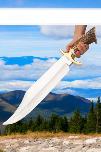 stag handle bowie knife