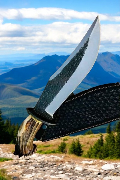 stag handle bowie knife