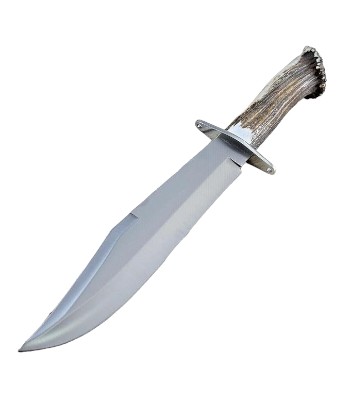 Stag crown handle  Knife Handmade D2 Steel Hunting Knife Outdoor Camp .