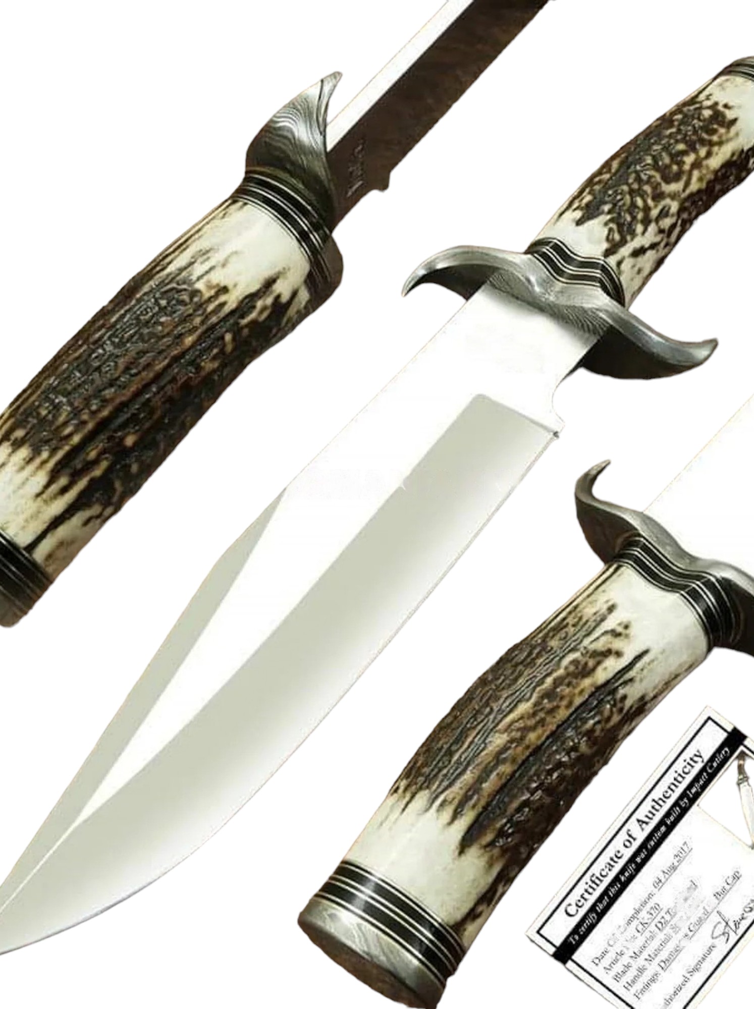 stag handle bowie knife